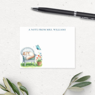 Bloco De Notas Gato Persa de Dormir Persa com Aquarela Personaliz