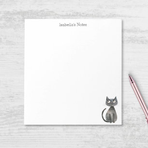 Bloco De Notas Gato Preto Excêntrico e Fofo Personalizado
