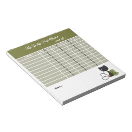 Bloco De Notas Gato Preto Fofo e flor – Personalizado
