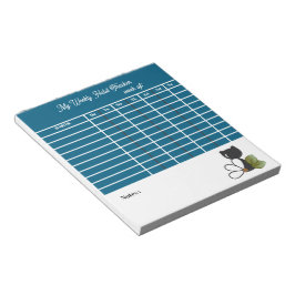 Bloco De Notas Gato Preto Fofo e flor – Personalizado