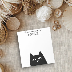 Bloco De Notas Gato Preto Furtivo Da Mesa de Personalizados