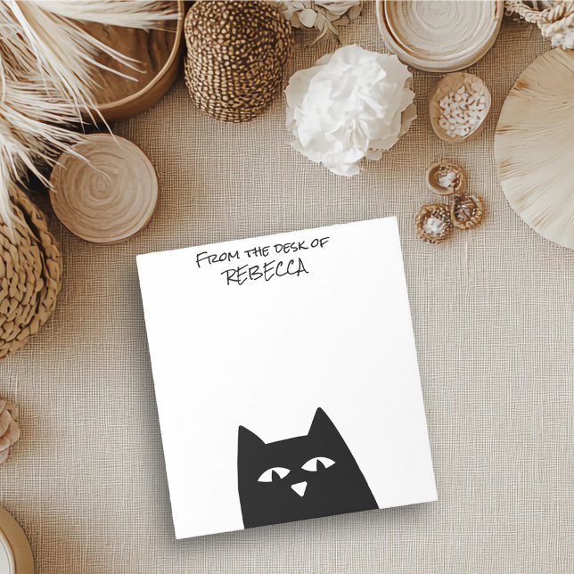Bloco De Notas Gato Preto Furtivo Da Mesa de Personalizados (Criador carregado)