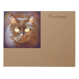 Bloco De Notas gato preto personalizado