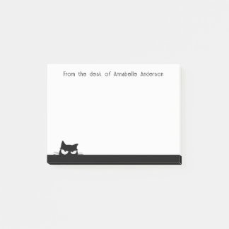 Bloco De Notas Gato Preto Suspeito Personalizar Notas
