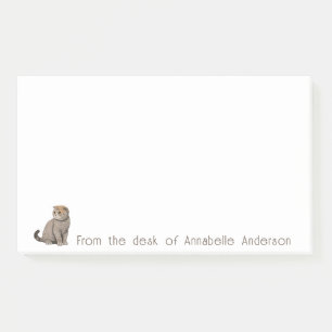 Bloco De Notas Gato Scottish Fold Personalizar Notas