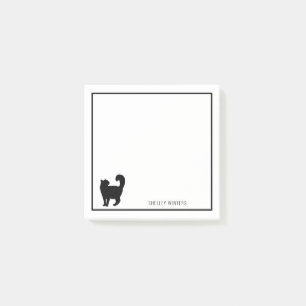 Bloco De Notas Gato Silhouette com nome