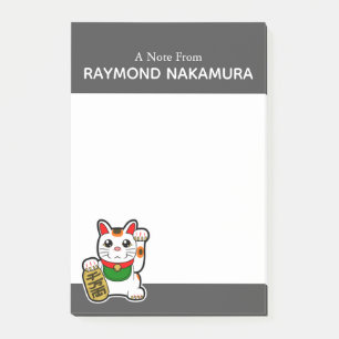 Bloco De Notas Gato Sortudo "Maneki Neko" Japonês