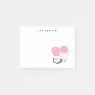 Bloco De Notas Gato Texto de Pessoa Gato Branco Gato Branco Dormi