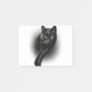 Bloco De Notas Gatos de Olhos Amarelos de Gato Negro