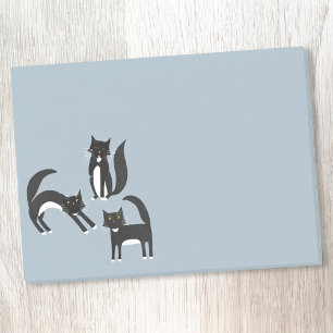 Bloco De Notas Gatos de Tuxedo preto e branco