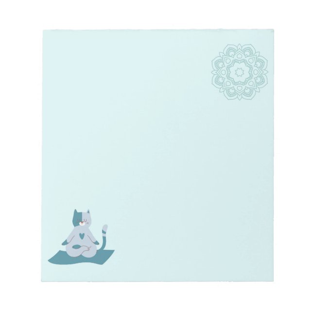 Bloco De Notas Gatos de Yoga Verdes (Frente)
