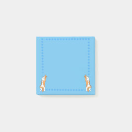 Bloco De Notas Gatos Laranja em um Fundo Azul Notas Post-it