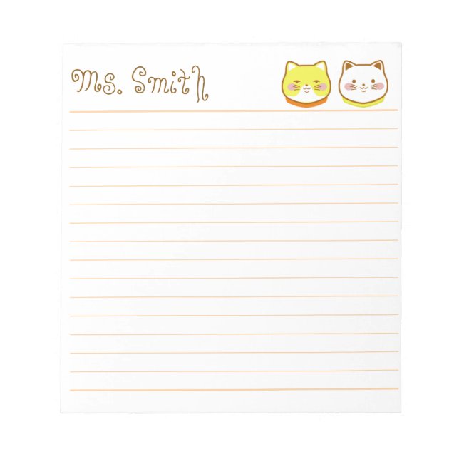 Bloco de Notas Gatos Lindos (Frente)