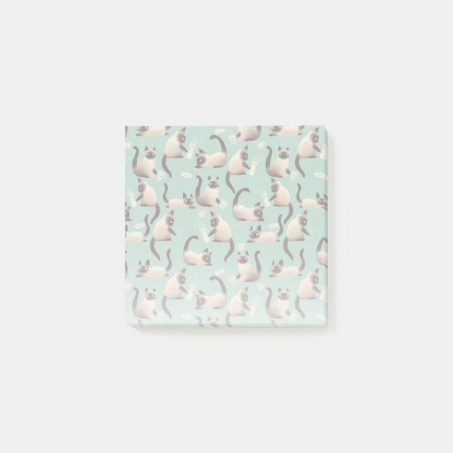 Bloco De Notas Gatos Siameses Ruins A Arrancar Coisas (Frente)