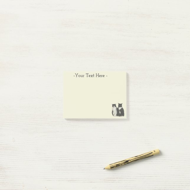 Bloco De Notas Gatos Tuxedo (Na mesa)