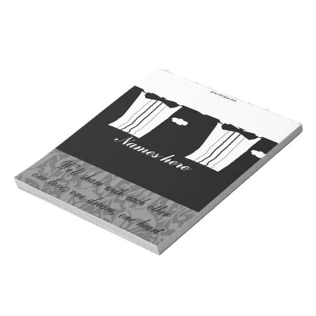 Bloco De Notas Gay Casamento Tuxedo Candy Bar Wrapper Party Favor (Invertido)