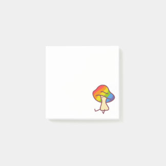 Bloco De Notas Gay Fungi Rainbow Mushroom Sticky Notes