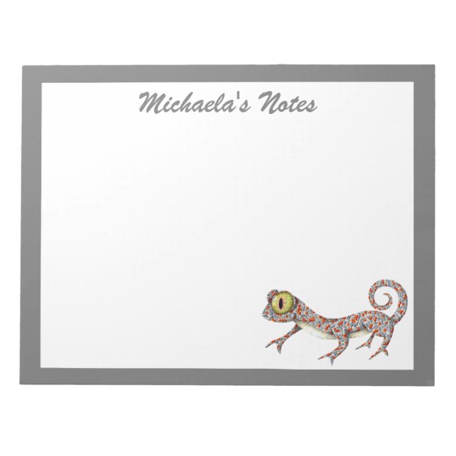 Bloco De Notas Gecko Cute Personalizado (Frente)