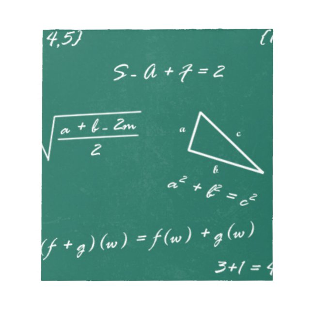 Bloco De Notas geek de álgebra professor de matemática (Frente)