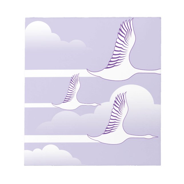 Bloco De Notas Geese Flying Vetor (Frente)