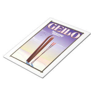 Bloco De Notas Geilo, poster de viagens do esqui de Noruega