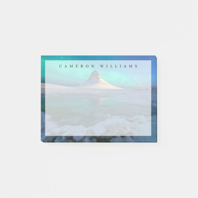 Bloco De Notas Gelo e neve | Kirkjufall Mountain, Islândia (Frente)