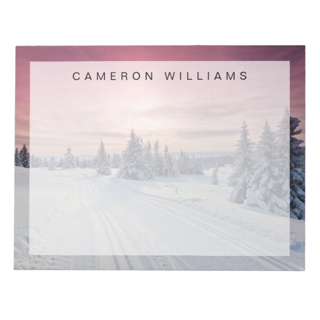 Bloco De Notas Gelo e neve | Lillehammer, Noruega (Frente)