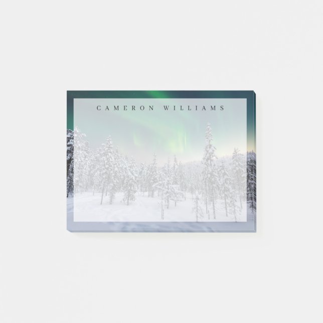 Bloco De Notas Gelo e neve | Paisagem de inverno, Finlândia (Frente)