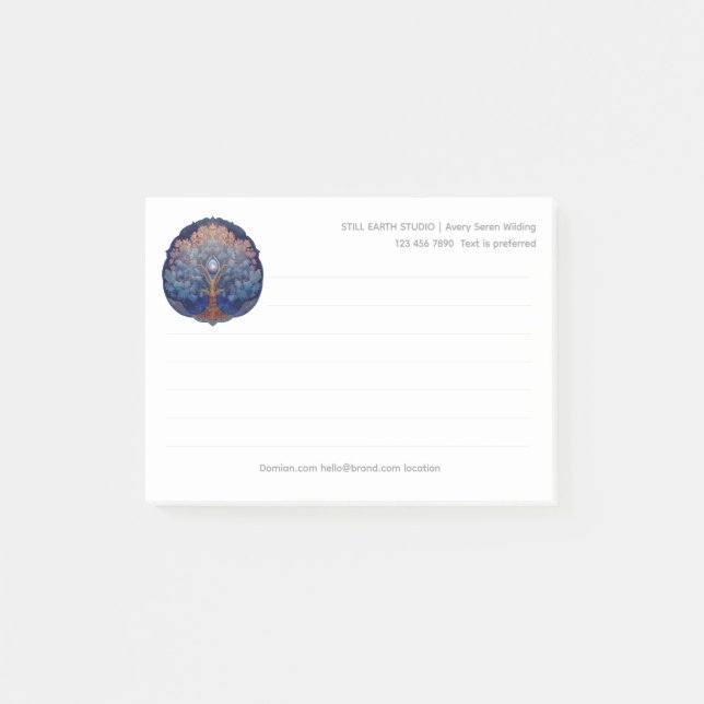 Bloco De Notas Gentle Radiance | Árvore da Vida (Frente)