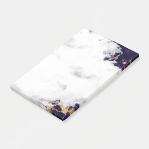 Bloco De Notas Geodo de Aquarela Roxo Ametist