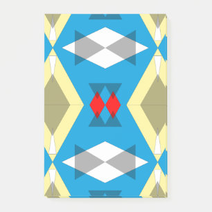 Bloco De Notas Geometric Convergence in Blue and Gold