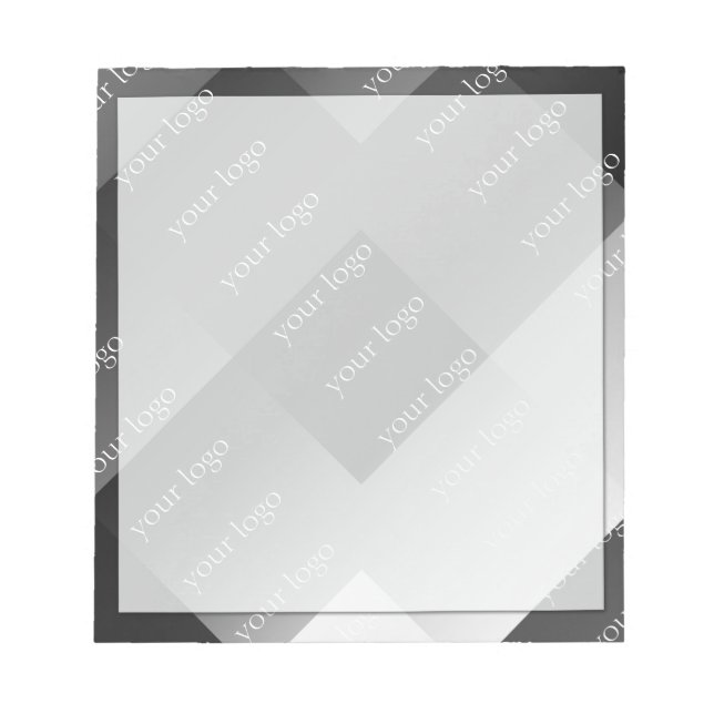 Bloco De Notas Geométrico preto e branco, personalizado (Frente)