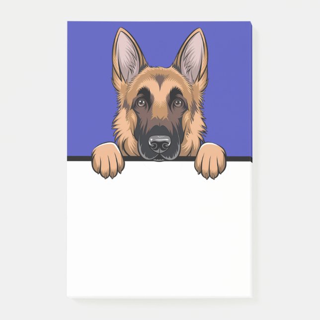 Bloco De Notas German shepherd GSD Puppy Dog Dons. (Frente)