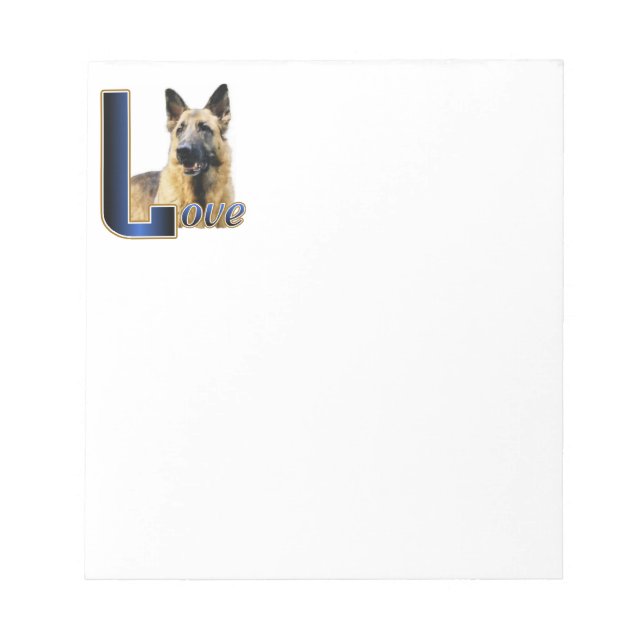 Bloco De Notas German shepherd Love (Frente)