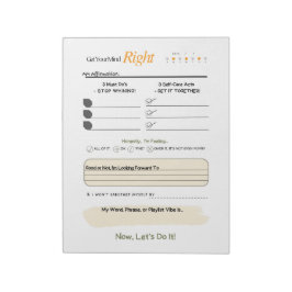 Bloco De Notas Get Your Mind RIGHT – 5-Minute Journal Notepad