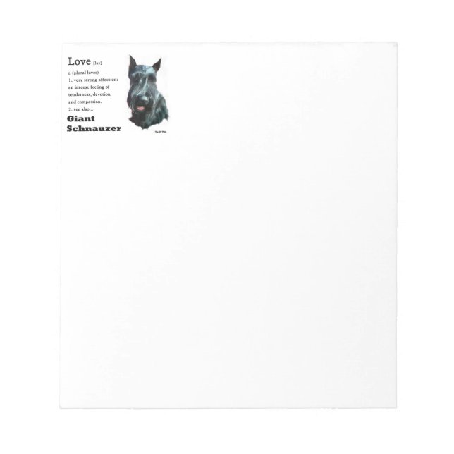 Bloco De Notas Giant Schnauzer Art (Frente)
