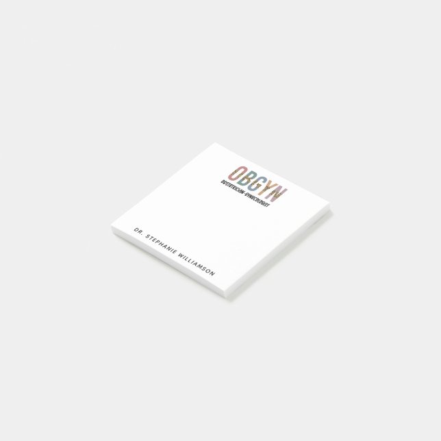 Bloco De Notas Ginecologista Obstetrícia Personalizada (Inclinado)