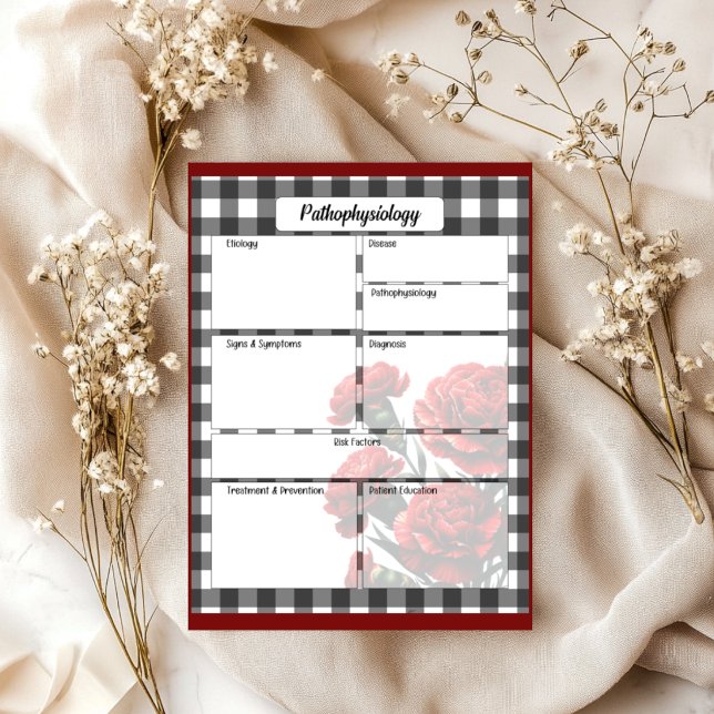 Bloco De Notas Ginga Floral Preto e Branco_ Temp Fisiopatologia (Criador carregado)