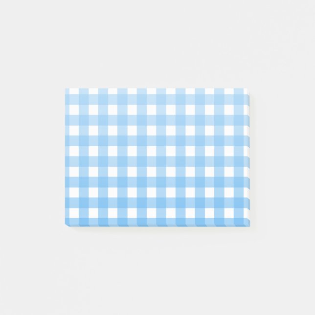 Bloco De Notas Gingham azul (Frente)