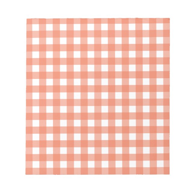 Bloco De Notas Gingham laranja (Frente)
