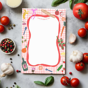 Bloco De Notas Gingham Picnic Cute PERSONALIZADO Comprando em Gro