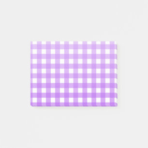 Bloco De Notas Gingham roxo brilhante