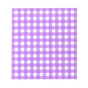 Bloco De Notas Gingham roxo brilhante