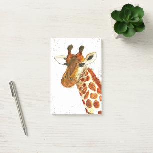 Bloco De Notas Girafa aquarela animais Safari Africano Jungle 