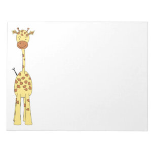 Bloco De Notas Girafa bonito alto. Animal dos desenhos animados