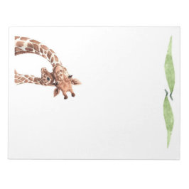 Bloco De Notas Girafa Caçada Safari Animais Escrevendo