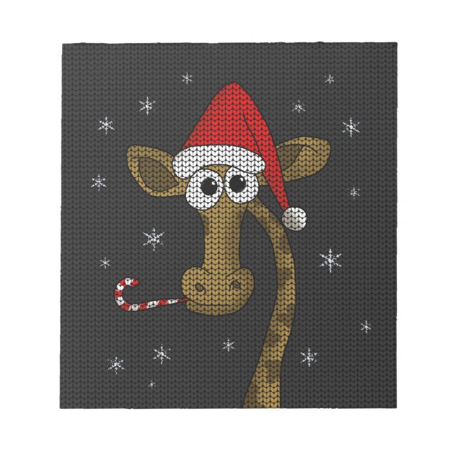Bloco De Notas Girafa de Natal (Frente)