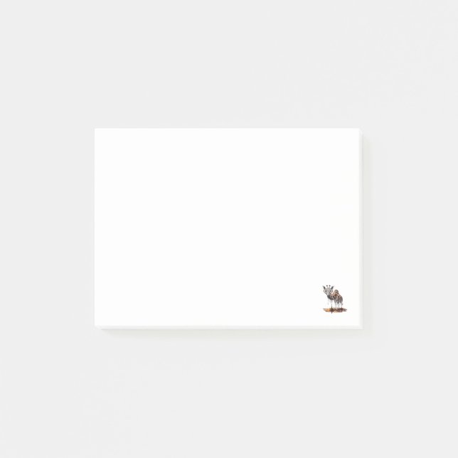 Bloco De Notas Girafa Derretendo Design de Arte Surreal Engraçado (Frente)
