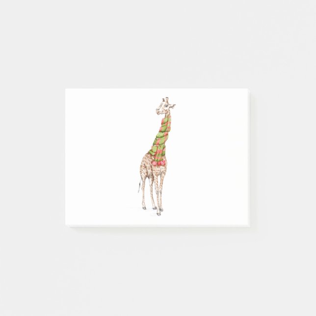 Bloco De Notas Girafa em um Scarf (Frente)