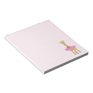 Bloco De Notas Girafa no tutu